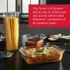 imageRubbermaid Brilliance Glass Food Storage set of 4 containers 8 total pieces 4 containers  4 lids for Lunch Meal Prep and Leftovers Dishwasher and Oven Safe ClearGreySet of 4 32 Cup Containers