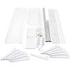 imageRubbermaid Configurations Custom Closet Kit 36 Ft Adjustable Metal Wire Shelving Titanium Finish Expandable Organization System Hardware Included for Home ClosetPantryLaundryMudroomWhite