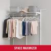 imageRubbermaid Configurations Custom Closet Kit 36 Ft Adjustable Metal Wire Shelving Titanium Finish Expandable Organization System Hardware Included for Home ClosetPantryLaundryMudroomWhite