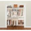 imageRubbermaid Configurations Custom Closet Kit 36 Ft Adjustable Metal Wire Shelving Titanium Finish Expandable Organization System Hardware Included for Home ClosetPantryLaundryMudroomWhite