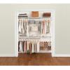 imageRubbermaid Configurations Custom Closet Kit 36 Ft Adjustable Metal Wire Shelving Titanium Finish Expandable Organization System Hardware Included for Home ClosetPantryLaundryMudroomWhite