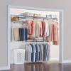 imageRubbermaid Configurations Custom Closet Kit 36 Ft Adjustable Metal Wire Shelving Titanium Finish Expandable Organization System Hardware Included for Home ClosetPantryLaundryMudroomTitanium