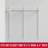 imageRubbermaid Configurations Custom Closet Kit 36 Ft Adjustable Metal Wire Shelving Titanium Finish Expandable Organization System Hardware Included for Home ClosetPantryLaundryMudroomWhite