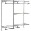 imageRubbermaid Configurations Custom Closet Kit 36 Ft Adjustable Metal Wire Shelving Titanium Finish Expandable Organization System Hardware Included for Home ClosetPantryLaundryMudroomTitanium