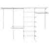 imageRubbermaid Configurations Custom Closet Kit 36 Ft Adjustable Metal Wire Shelving Titanium Finish Expandable Organization System Hardware Included for Home ClosetPantryLaundryMudroomWhite