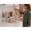 imageRubbermaid Configurations Sliding Basket for Closet Drawer Organization White Sturdy Slide Out Basket for HomeLaundryBathroomMudroomPantryLinen ClosetWhite