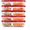 imageRubbermaid EasyFindLids Food Storage Containers in SpecialEdition Insignia Blue 42 PieceRed