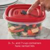 imageRubbermaid EasyFindLids Food Storage Containers in SpecialEdition Insignia Blue 42 PieceRed