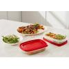 imageRubbermaid EasyFindLids Food Storage Containers in SpecialEdition Insignia Blue 42 PieceRed