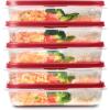 imageRubbermaid EasyFindLids Food Storage Containers in SpecialEdition Insignia Blue 42 PieceRed