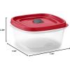 imageRubbermaid EasyFindLids Food Storage Containers in SpecialEdition Insignia Blue 42 PieceRed
