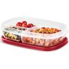 imageRubbermaid EasyFindLids Food Storage Containers in SpecialEdition Insignia Blue 42 PieceRed