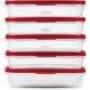 imageRubbermaid EasyFindLids Food Storage Containers in SpecialEdition Insignia Blue 42 PieceRed