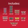 imageRubbermaid EasyStore Rectangle Square and Round Containers 34Piece Set Food Storage Containers Food Storage Containers with Lids
