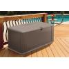 imageRubbermaid Extra Large Resin Outdoor Storage Deck Box with Seat 120 Gal Weather Resistant Brown Deck Organization for HomeBackyardPool ChemicalsToysGarden ToolsPorchPatio CushionsExtra Large