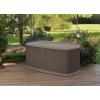 imageRubbermaid Extra Large Resin Outdoor Storage Deck Box with Seat 120 Gal Weather Resistant Brown Deck Organization for HomeBackyardPool ChemicalsToysGarden ToolsPorchPatio CushionsLarge