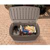 imageRubbermaid Extra Large Resin Outdoor Storage Deck Box with Seat 120 Gal Weather Resistant Brown Deck Organization for HomeBackyardPool ChemicalsToysGarden ToolsPorchPatio CushionsMedium
