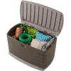 imageRubbermaid Extra Large Resin Outdoor Storage Deck Box with Seat 120 Gal Weather Resistant Brown Deck Organization for HomeBackyardPool ChemicalsToysGarden ToolsPorchPatio CushionsMedium