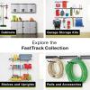 imageRubbermaid FastTrack Alloy Steel Garage Storage System Rail 84quot Extra Durable Garage Organization for Yard ToolsSports EquipmentLadders48 Rail 2Pack