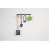 imageRubbermaid FastTrack Garage Storage Utility Hooks 5 Piece Black All in One Rail Hook Kit and Tool Organizer Heavy Duty for HomeGarageShedGarden1 Rail  4 Hooks