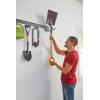 imageRubbermaid FastTrack Garage Storage Utility Hooks 5 Piece Black All in One Rail Hook Kit and Tool Organizer Heavy Duty for HomeGarageShedGarden1 Rail  4 Hooks