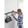imageRubbermaid FastTrack Garage Storage Utility Hooks 5 Piece Black All in One Rail Hook Kit and Tool Organizer Heavy Duty for HomeGarageShedGarden2 Rails  4 Hooks