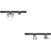imageRubbermaid FastTrack Garage Storage Utility Hooks 5 Piece Black All in One Rail Hook Kit and Tool Organizer Heavy Duty for HomeGarageShedGarden2 Rails  4 Hooks