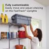 imageRubbermaid Fasttrack Rail Storage 48quotx16quot 3Shelf Kit 350 lbs Per Shelf for HomeGarageShedWorkshop Organization48 Shelf