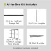 imageRubbermaid Fasttrack Rail Storage 48quotx16quot 3Shelf Kit 350 lbs Per Shelf for HomeGarageShedWorkshop Organization48 Shelf