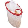 imageRubbermaid Flex and Seal Cereal Keeper 15 Gallon BPAFree Clear with Red Lid Airtight15Gallon