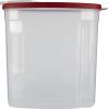 imageRubbermaid Flex and Seal Cereal Keeper 15 Gallon BPAFree Clear with Red Lid Airtight15Gallon