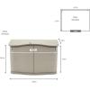 imageRubbermaid Large Horizontal Resin Outdoor Storage Shed With Floor 5 x 4 Ft Weather Resistant BeigeBrown Organization for HomeBackyardPool ChemicalsToysGarden ToolsPorchPatio CushionsSmall Horizontal Shed