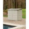 imageRubbermaid Large Horizontal Resin Outdoor Storage Shed With Floor 5 x 4 Ft Weather Resistant BeigeBrown Organization for HomeBackyardPool ChemicalsToysGarden ToolsPorchPatio CushionsLarge Horizontal Shed