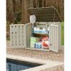 imageRubbermaid Large Horizontal Resin Outdoor Storage Shed With Floor 5 x 4 Ft Weather Resistant BeigeBrown Organization for HomeBackyardPool ChemicalsToysGarden ToolsPorchPatio CushionsLarge Horizontal Shed