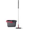 imageRubbermaid Microfiber Flat Spin Mop Floor Cleaning System with Wringer Bucket Red Flat Floor Mop for HardwoodLaminateVinylTileStone Floors