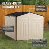 imageRubbermaid SlideLid Resin Outdoor Storage Shed 5 x 65 FtWeather Resistant BeigeBrown Organization for HomeBackyardGarden ToolsLawn MowerBike StoragePool SuppliesSandstone