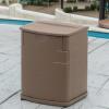 imageRubbermaid Small Resin Outdoor Storage Deck Box 19 Gal Weather Resistant Brown Deck Organization for HomeSmall Garden ToolsGrilling AccessoriesPool Supplies