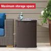 imageRubbermaid Small Resin Outdoor Storage Deck Box 19 Gal Weather Resistant Brown Deck Organization for HomeSmall Garden ToolsGrilling AccessoriesPool Supplies