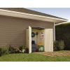 imageRubbermaid Small Vertical Resin Outdoor Storage Shed With Floor 23 x 46 Ft Weather Resistant BeigeBrown Organization for HomeBackyardPool ChemicalsToysGarden ToolsPorchPatio Cushions5x2