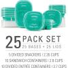 imageRubbermaid TakeAlongs Food Storage Containers Set of 26 ClearTeal