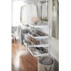 imageRubbermaid White Fasttrack Closet SlideOut Tiered Organizing Shelf 2060354