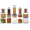imageRubbermaid Brilliance 14Piece Food Storage Container Set with Scoops Airtight BPAFree for Kitchen and Pantry OrganizationSet of 20 Assorted Containers