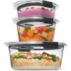 imageRubbermaid Brilliance Food Storage Containers BPA Free Airtight Lids Ideal for Lunch Meal Prep ampamp Leftovers Set of 5 32 CupNEW Set of 3 Round Containers