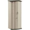 imageRubbermaid Compact Vertical Resin Storage Shed With Floor 2 x 25 Ft Weather Resistant BeigeBrown Organization for HomeBackyardGarden ToolsPorchPatio CushionsPool ChemicalsToys