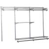 imageRubbermaid Configurations Custom Closet Kit 36 Ft Adjustable Metal Wire Shelving Titanium Finish Expandable Organization System Hardware Included for Home ClosetPantryLaundryMudroomTitanium