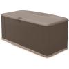 imageRubbermaid Extra Large Resin Outdoor Storage Deck Box with Seat 120 Gal Weather Resistant Brown Deck Organization for HomeBackyardPool ChemicalsToysGarden ToolsPorchPatio CushionsExtra Large
