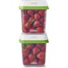imageRubbermaid FreshWorks Produce Saver Large Produce Storage Containers 4 Piece Set2Pack  72 Cup