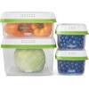 imageRubbermaid FreshWorks Produce Saver Large Produce Storage Containers 4 Piece SetSet of 4  Med  Lg