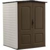 imageRubbermaid Large Vertical Resin Outdoor Storage Shed With Floor 5 x 6 Ft Weather Resistant Brown Organization for HomeBackyardGarden ToolsLawn MowerBike StoragePool Supplies5x4