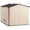imageRubbermaid SlideLid Resin Outdoor Storage Shed 5 x 65 FtWeather Resistant BeigeBrown Organization for HomeBackyardGarden ToolsLawn MowerBike StoragePool SuppliesSandstone
